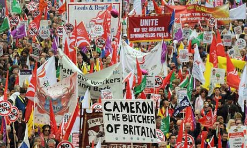 Anti-cuts protesters