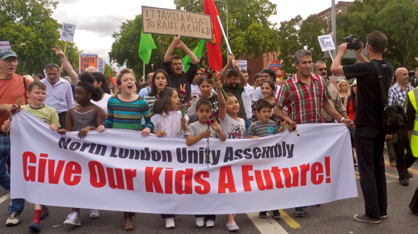 'Give Our Kids a Future North London Unity' march
