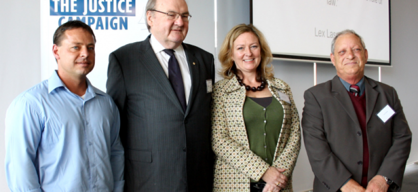 From left: David Hicks, John Dowd, Katie Wood and Terry Hicks.