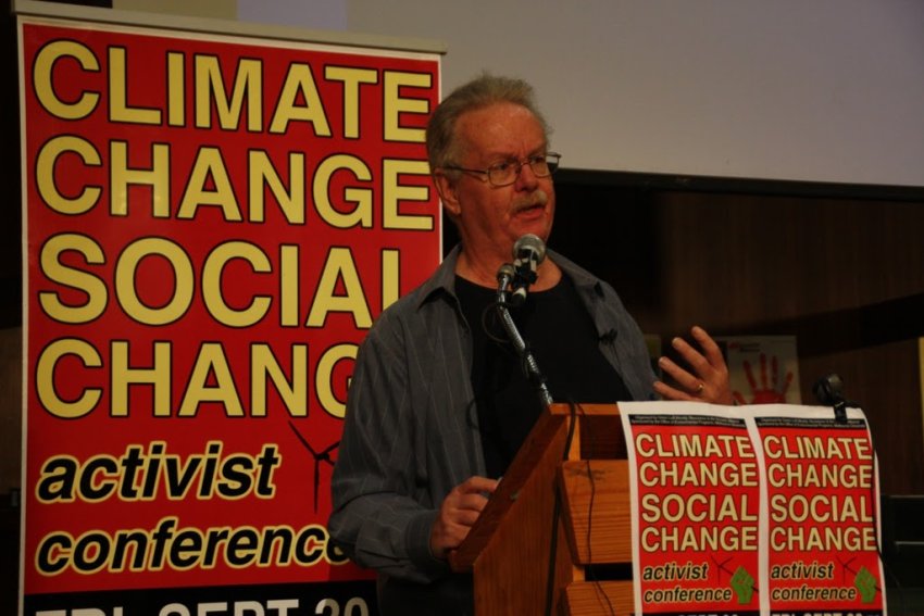 Ian Angus speaking at the 2016 Climate Change Social Change conference