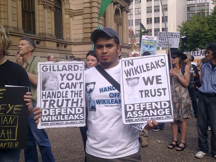 Sydney rally in defence of Wikileaks