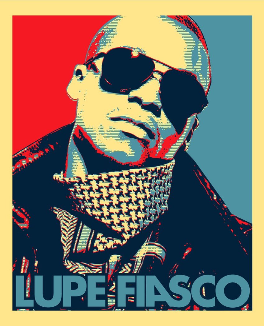 Lupe Fiasco for President graphic