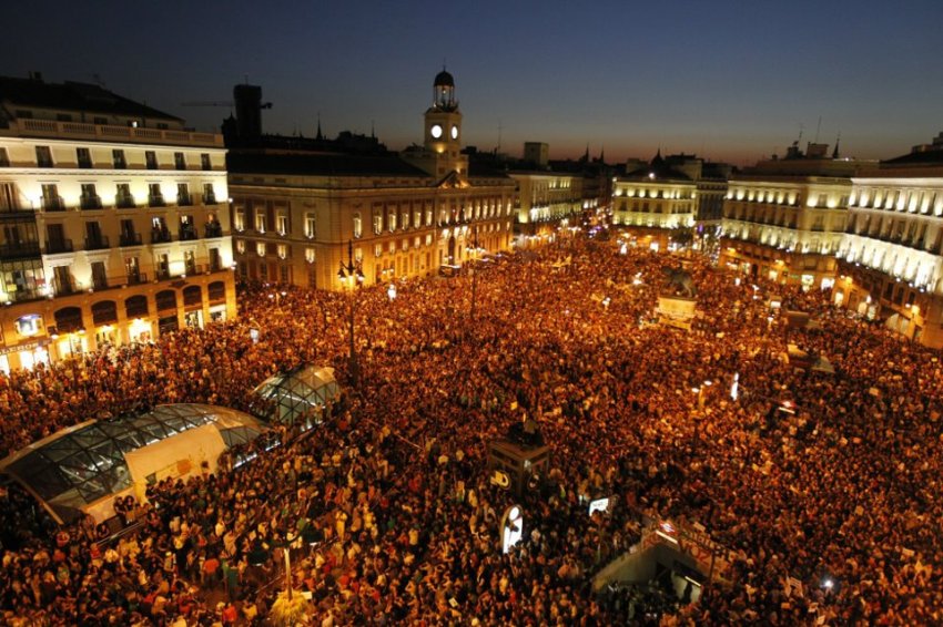 Huge protest in Madrid