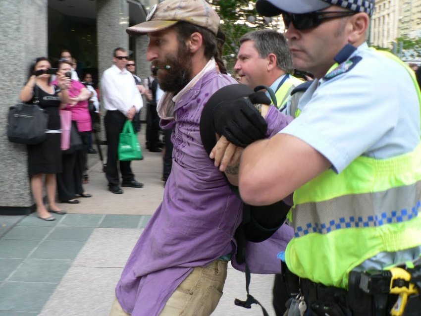 Police evicted Occupy Brisbane from Post Office Square