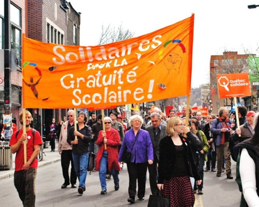 Quebec students protest.