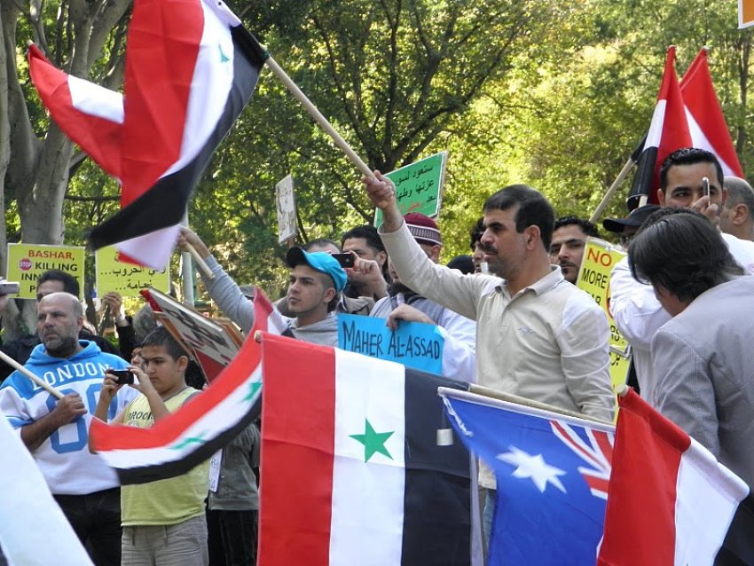 Sydney protest in support of the Syrian uprising