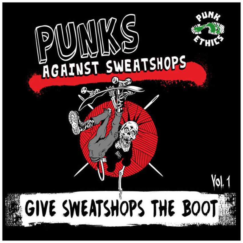 PUNKS AGAINST SWEATSHOPS - GIVE SWEATSHOPS THE BOOT VOL.1 album artwork