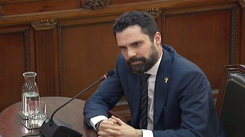 Roger Torrent, speaker of the Catalan parliament, testifies