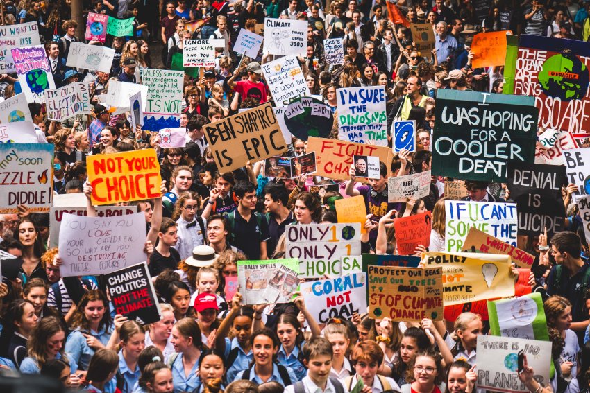 A school strike for climate in Sydney in March 2019. Photo: Zebedee Parkes