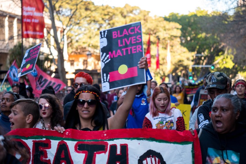 State Wide Protest for Black Lives Matter in Sydney. 