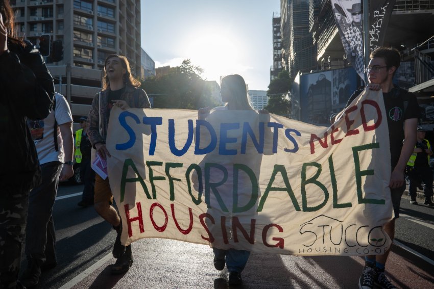 Students campaigning for affordable housing