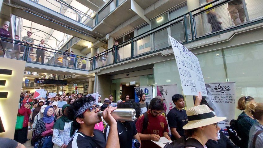 UQ students protest against Israel's genocide in Gaza