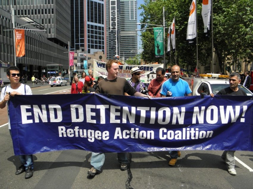 Rally for refugee rights, Sydney, October 15.