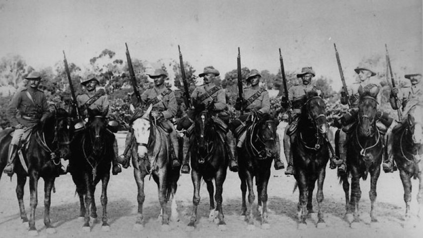Australian soldiers during the Boer war.
