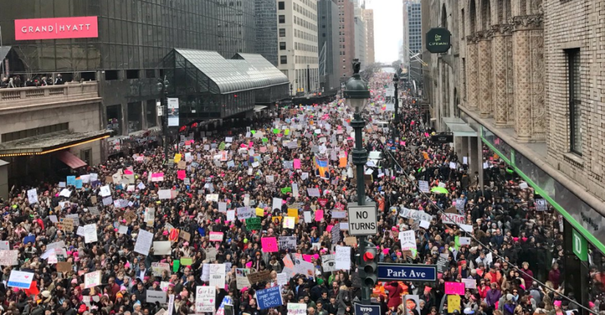 New York anti-Trump protest.