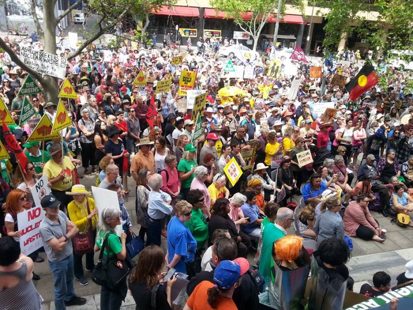 Thousands protest proposed nuclear waste dump