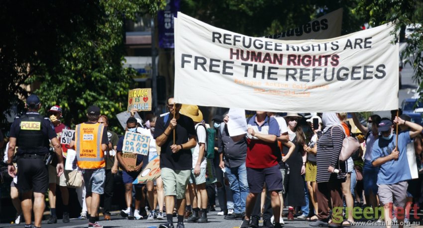 Brisbane march. Photo: Alex Bainbridge