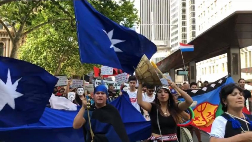 A Chile solidarity rally in Sydney on November 2.