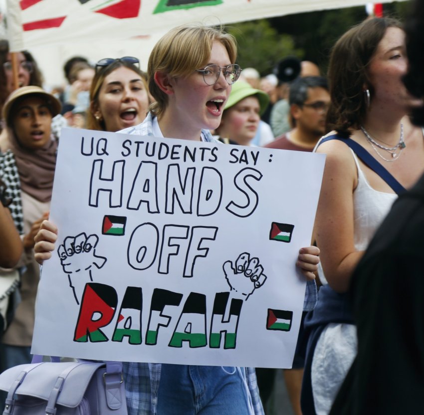 UQ students say: Hands off Rafah
