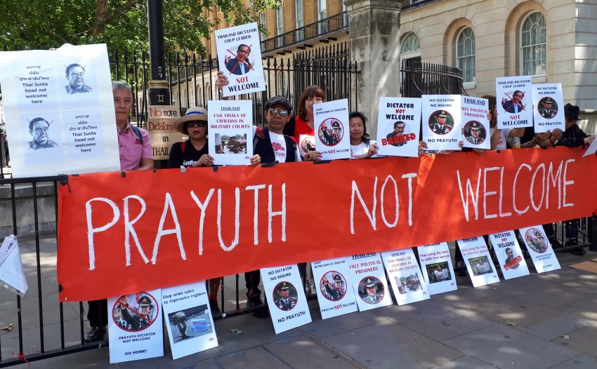 Protest against Prayut in London