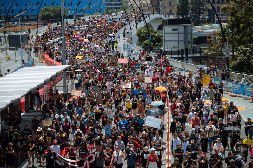 Thousands rally in Brisbane