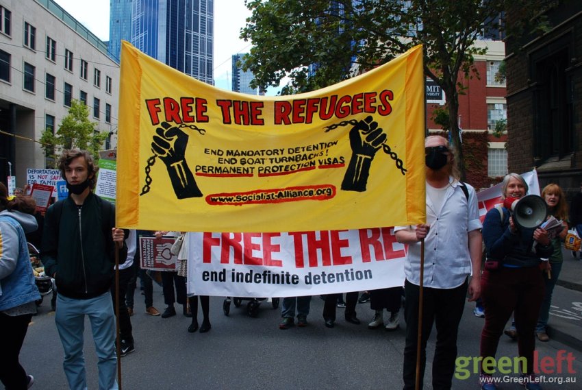 Free the Refugees in Melbourne. Photo: Chloe de Silva Free the Refugees in Melbourne. Photo: Chloe de Silva