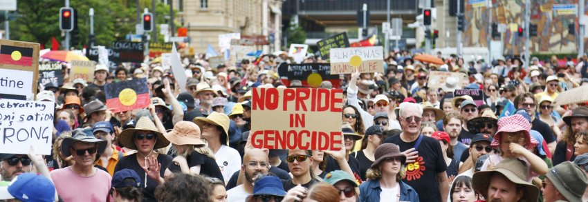 No pride in genocide, Meanjin/Brisbane