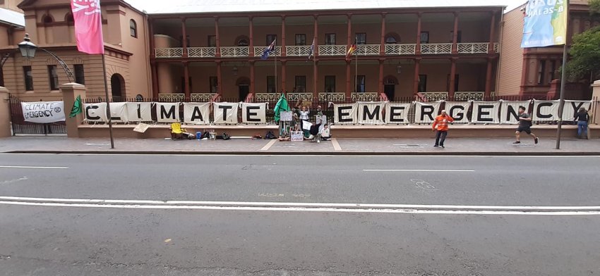 XR vigil outside NSW Parliament