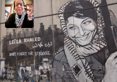 Leila Khaled mural in Palestine