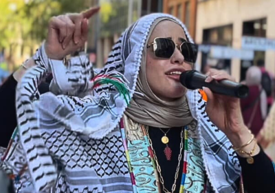 pro-palestine woman protester