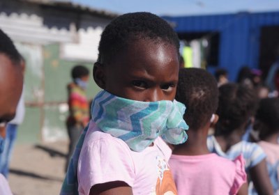 Girl wearing a mask