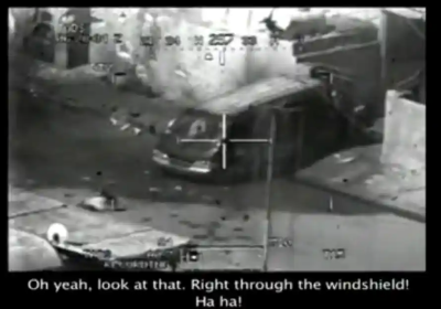 A still from Wikileaks 'collateral murder' footage