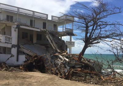 Home in Puerto Rico destroyed by Hurricane Maria in 2017