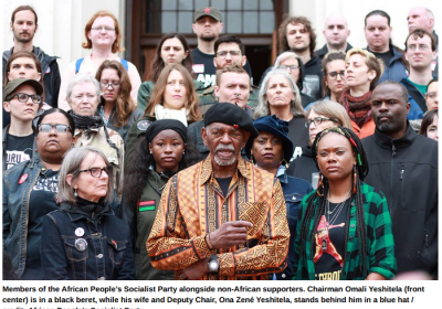Members and supporters of the APSP following the raids in St Louis, Missouri. Photo: APSP