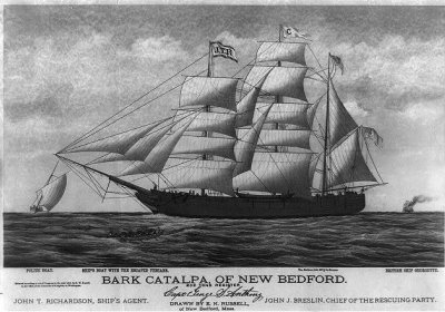 with escapees approaching in whaleboat