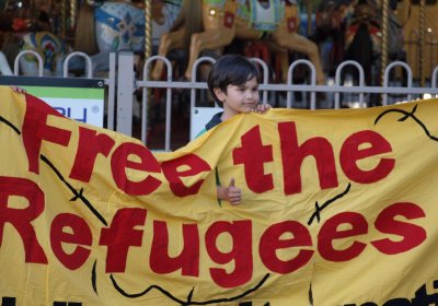 Child refugee protest in Canberra 2009.