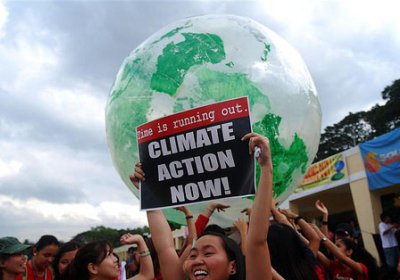 Copenhagen climate protest in the Philippines.