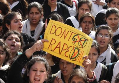 Protest in Jammu at the rape and brutalisation of a young woman in Delhi, December 20, 2012.