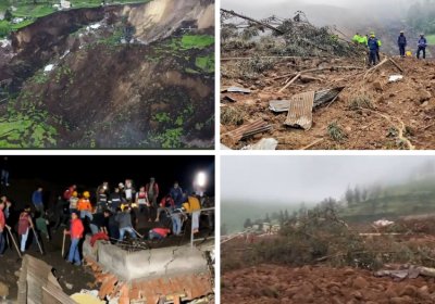 Photos of the devastation caused by landslides in Ecuador