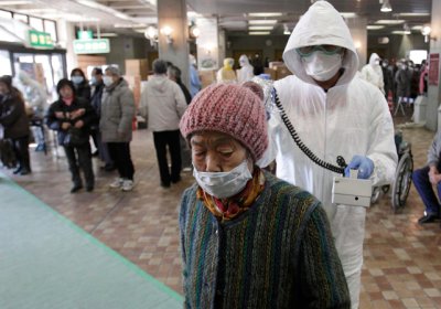 Scanning centre for residents living close to the quake-damaged Fukushima nuclear power plant.
