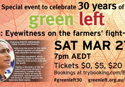 Green Left 30th anniversary event March 27 2021