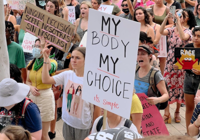 Abortion rights protest in the US