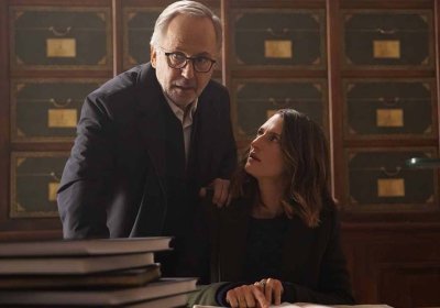 Fabrice Luchini and Camille Cottin in The Mystery of Henri Pick