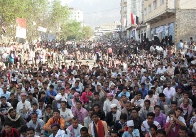 Huge protest against the government in Yemen, February 19.
