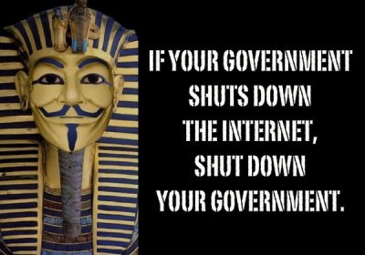 Graphic with anti-government message