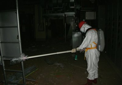 Inside Fukushima Daiichi reactor building unit 1.