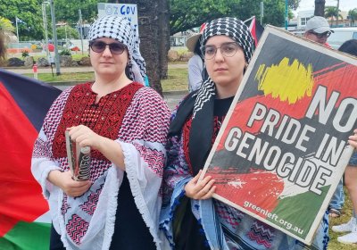 No pride in genocide, Burleigh Heads, March 16