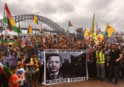 Protest against the Turkish attack on Afrin