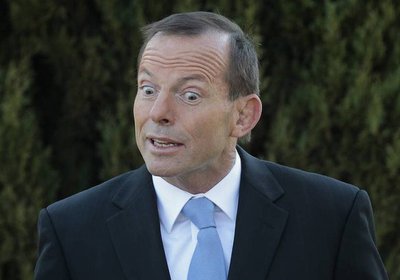 Tony Abbott with a funny face.