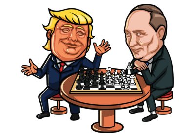 Trump and Putin cartoon